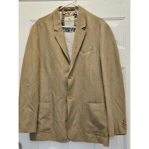 Tommy Bahama Unstructured Jacket Mens Medium Linen Tencel Blend Partial Lining